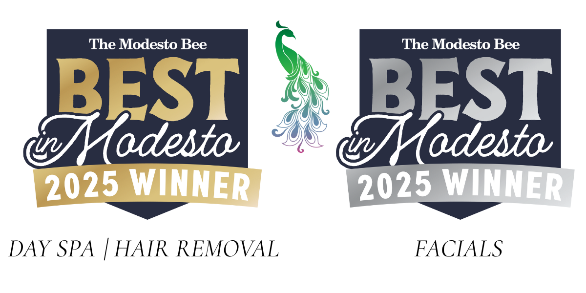 Best of Modesto 2025, Gold Winner Day Spa & Hair Removal · Silver Winner Facials, awarded by The Modesto Bee